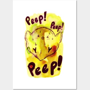 Peep! Peep! Chick Watercolor Posters and Art